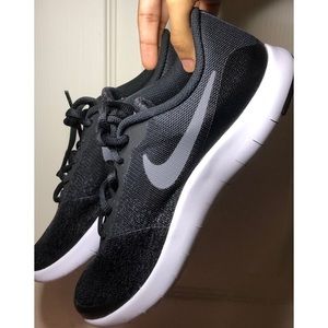 Girls Black and White Nike Sneakers